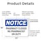 Signmission Pharmacy Closed No Pharmacist On Duty, 24 in W x Rectangle, Plastic OS-2PACK-NS-P-1824-L-17260 - alternate 2